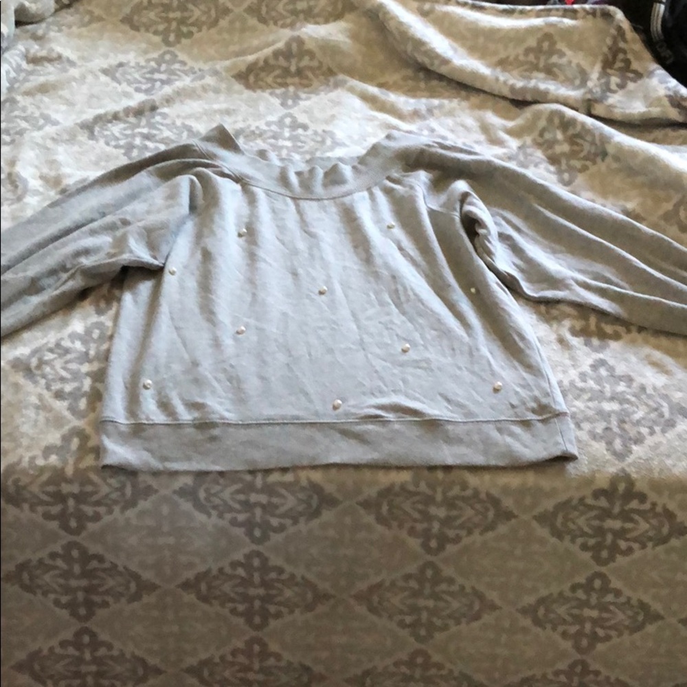 Pearl off the shoulder sweater